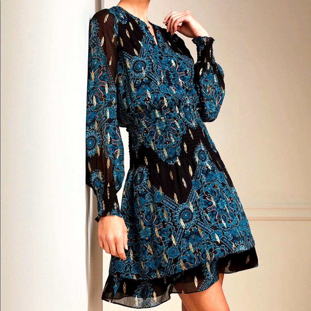 WHBM Clip Blouson/Dress Moroccan Tile